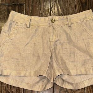 LILLY PULITZER Stylish gold Women's Callahan Shorts size 4